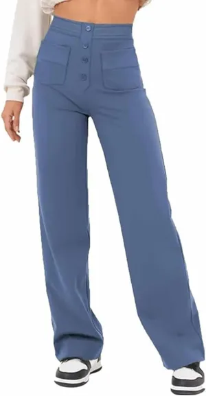 Puliam Pants for Women, Miracharm Pants, Women's Casual High Waist Stretch Multiple Pockets Trousers