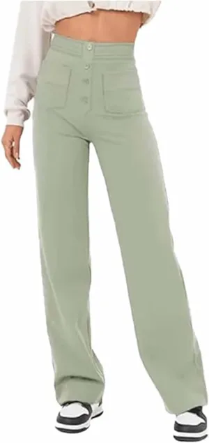Puliam Pants for Women, Miracharm Pants, Women's Casual High Waist Stretch Multiple Pockets Trousers