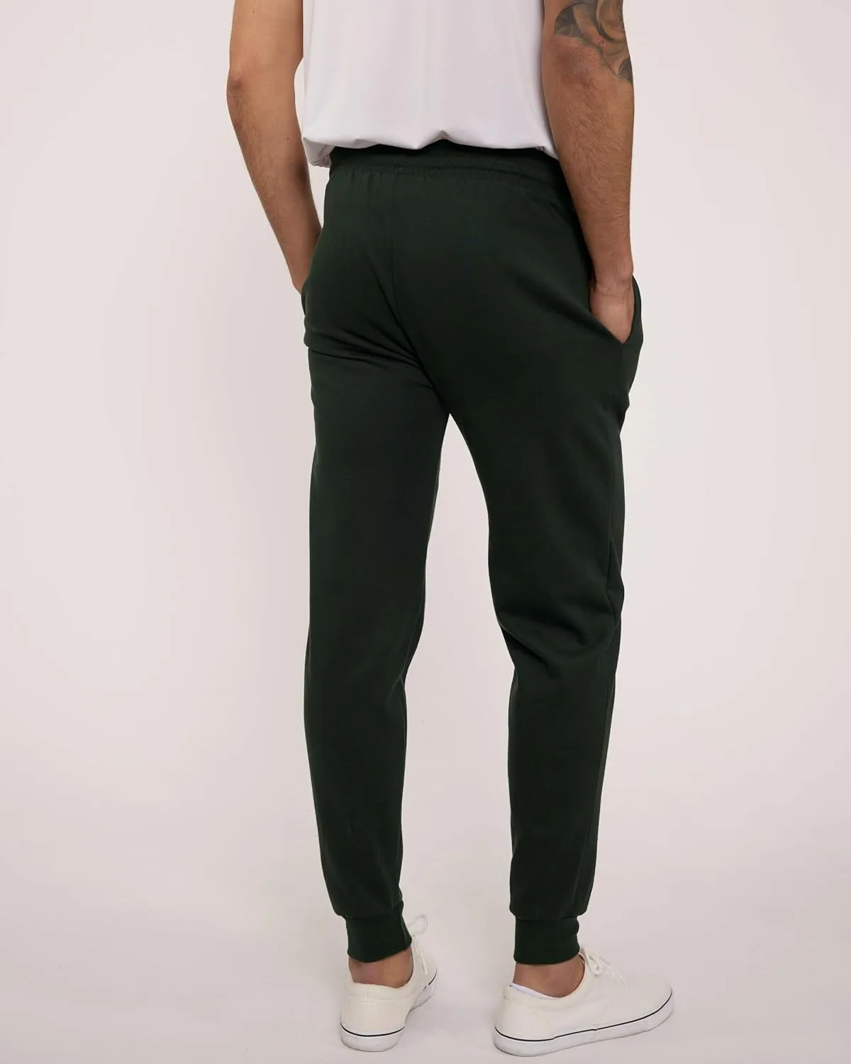 Real Essentials 3 Pack: Men's Tech Fleece Ultra-Soft Jogger Athletic Sweatpants with Pockets (Available in Big & Tall)
