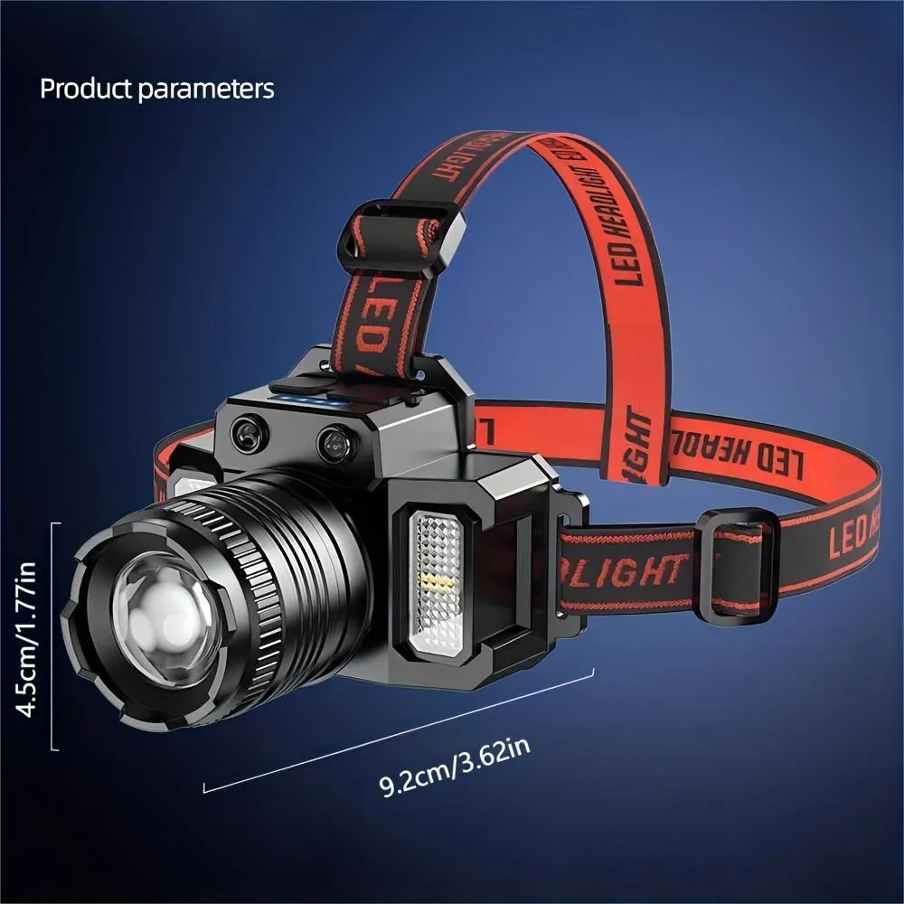 Rechargeable LED Sensor Headlight for Outdoor Adventures