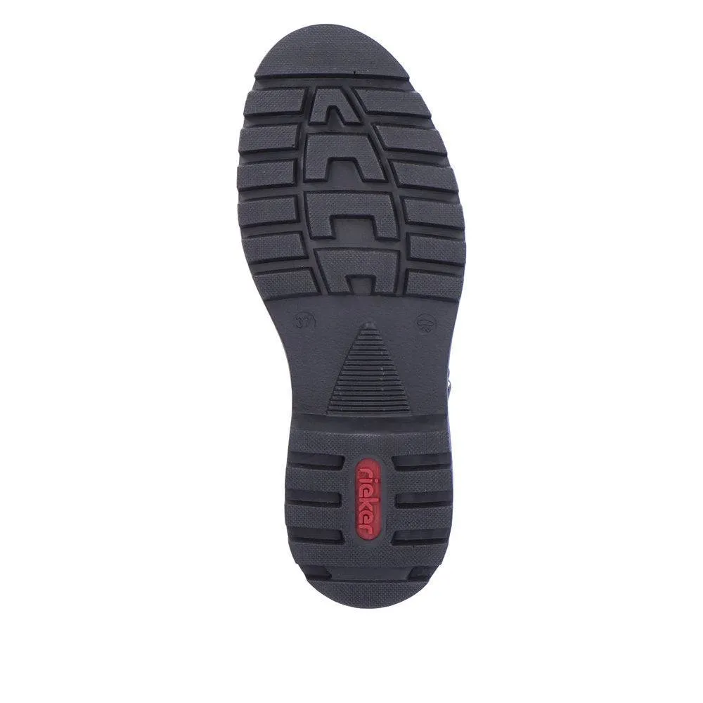 Rieker Z9664-00 Ladies Black Leather Buckle Shoes