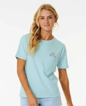 Rip Curl Shore Break Relaxed Tee-Light Blue