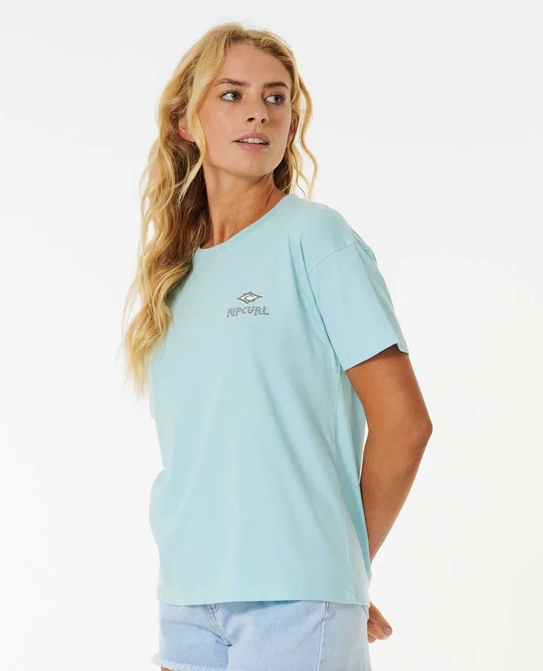 Rip Curl Shore Break Relaxed Tee-Light Blue