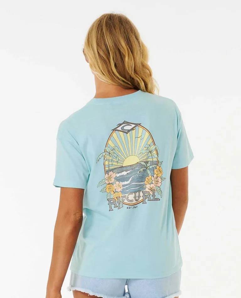 Rip Curl Shore Break Relaxed Tee-Light Blue