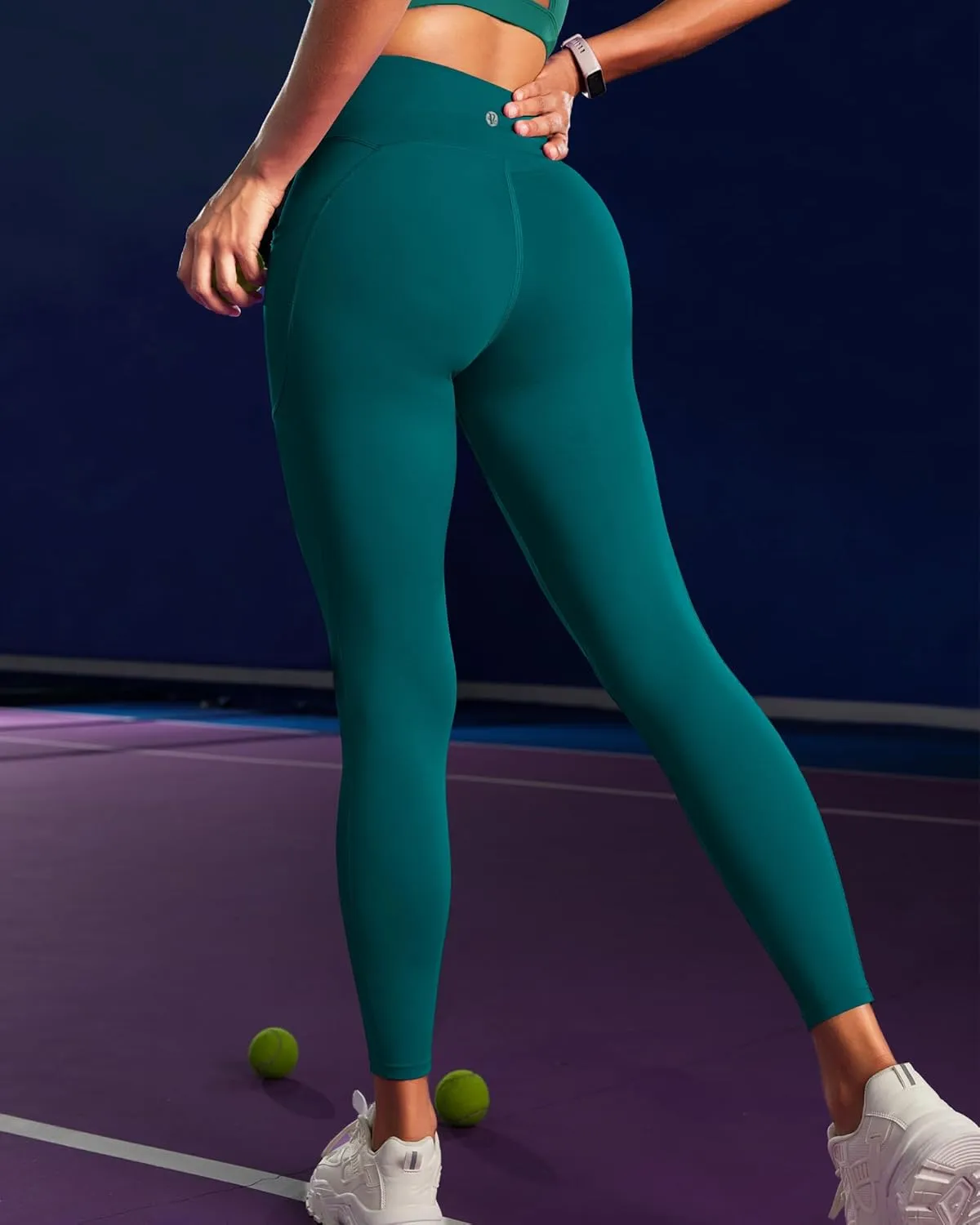RUNNING GIRL High Waisted Leggings for Women,Tummy Control Workout Yoga Pants with Pockets Compression Pants Buttery Soft