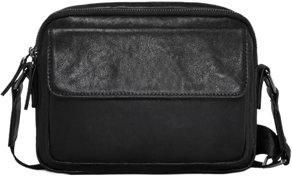 Shoulder Bag Leather Men's Bag Cross Section Cowhide Bag Soft Leather Bag Business Leisure Crossbody Bag