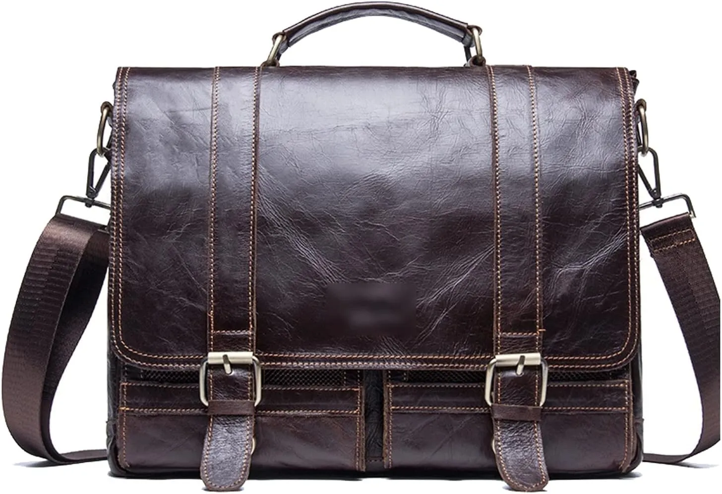 Shoulder Bag Men Retro Briefcase Business Shoulder Bag Leather Handbag Bag Computer Laptop Messenger Bags Men's Travel Bags