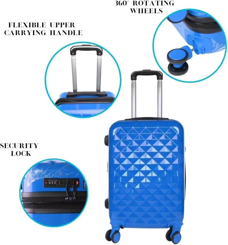 SIAM'S Hardside Expandable Spinner Wheel,Luggages, Teal, 20" Carry-On (BLUE)