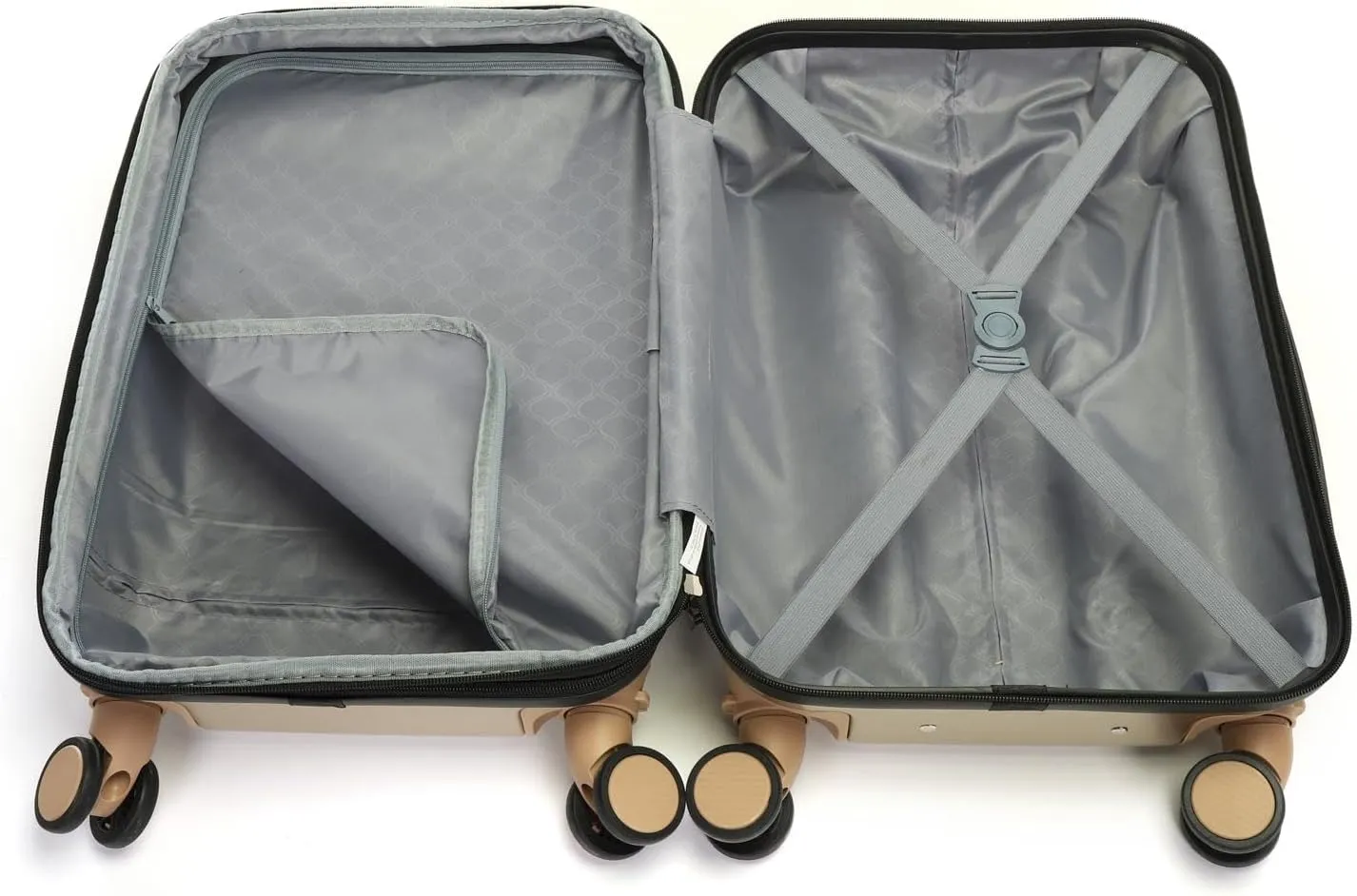 SIAM'S Hardside Expandable Spinner Wheel,Luggages, Teal, 20" Carry-On (Gold)