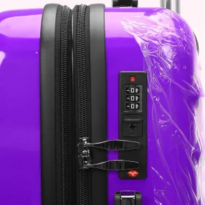 SIAM'S Hardside Expandable Spinner Wheel,Luggages, Teal, 20" Carry-On (PURPLE)