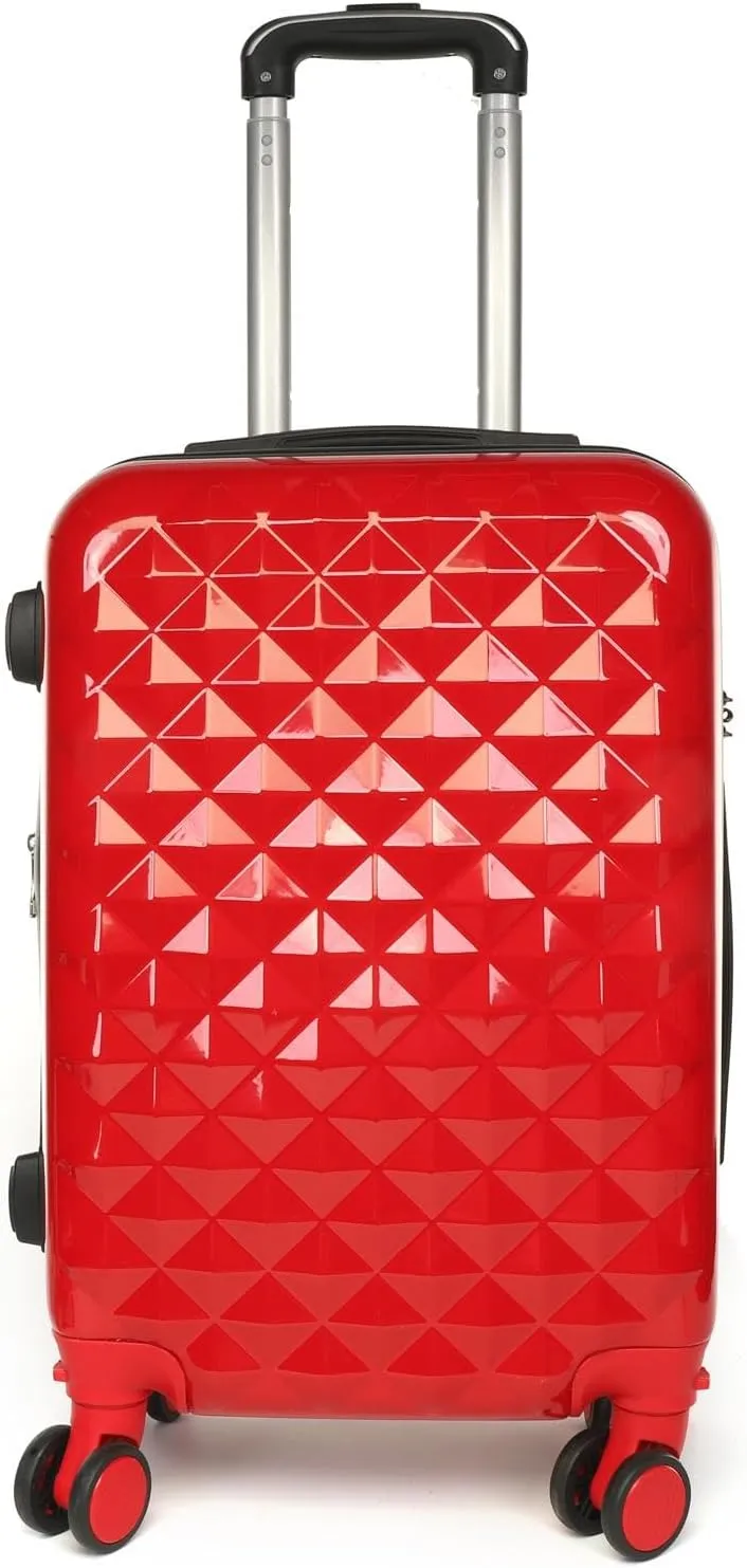 SIAM'S Hardside Expandable Spinner Wheel,Luggages, Teal, 20" Carry-On (RED)