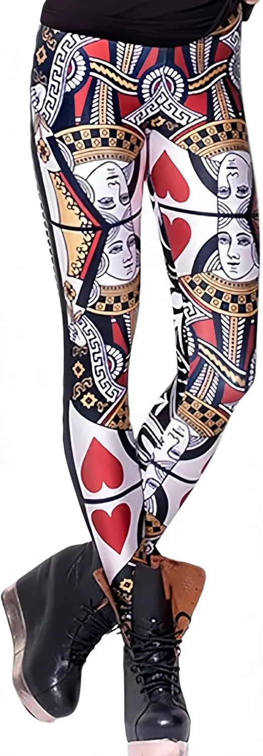 Sister Amy Women's Floral Printed Footless Elastic Tights Legging