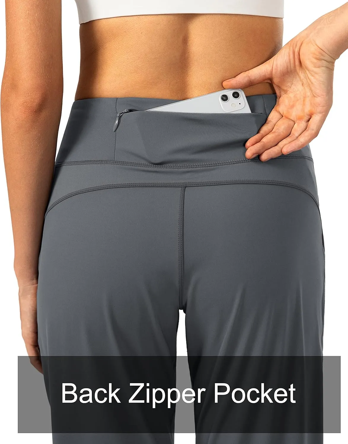 Soothfeel Women's Joggers with Zipper Pockets High Waisted Athletic Workout Yoga Pants Joggers for Women
