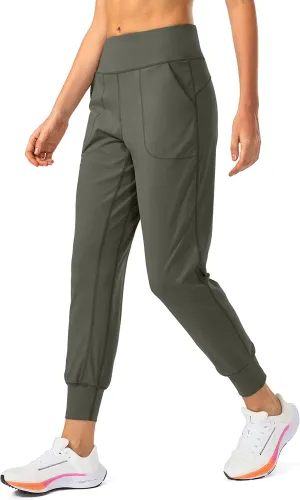 Soothfeel Women's Joggers with Zipper Pockets High Waisted Athletic Workout Yoga Pants Joggers for Women
