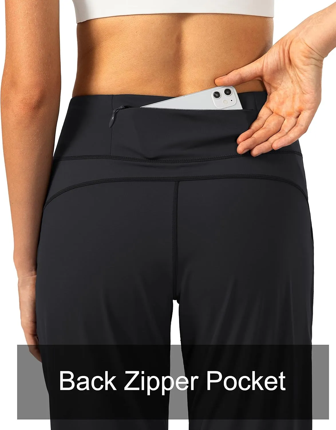 Soothfeel Women's Joggers with Zipper Pockets High Waisted Athletic Workout Yoga Pants Joggers for Women