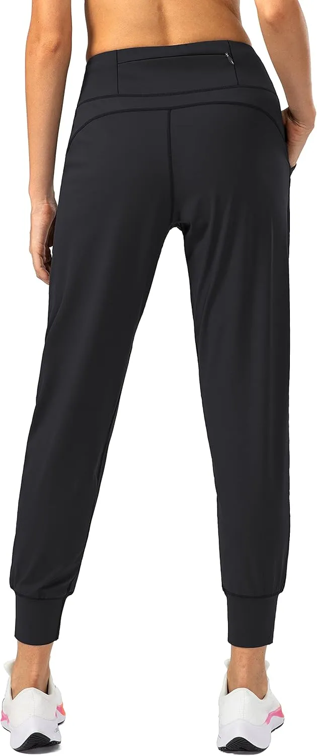 Soothfeel Women's Joggers with Zipper Pockets High Waisted Athletic Workout Yoga Pants Joggers for Women