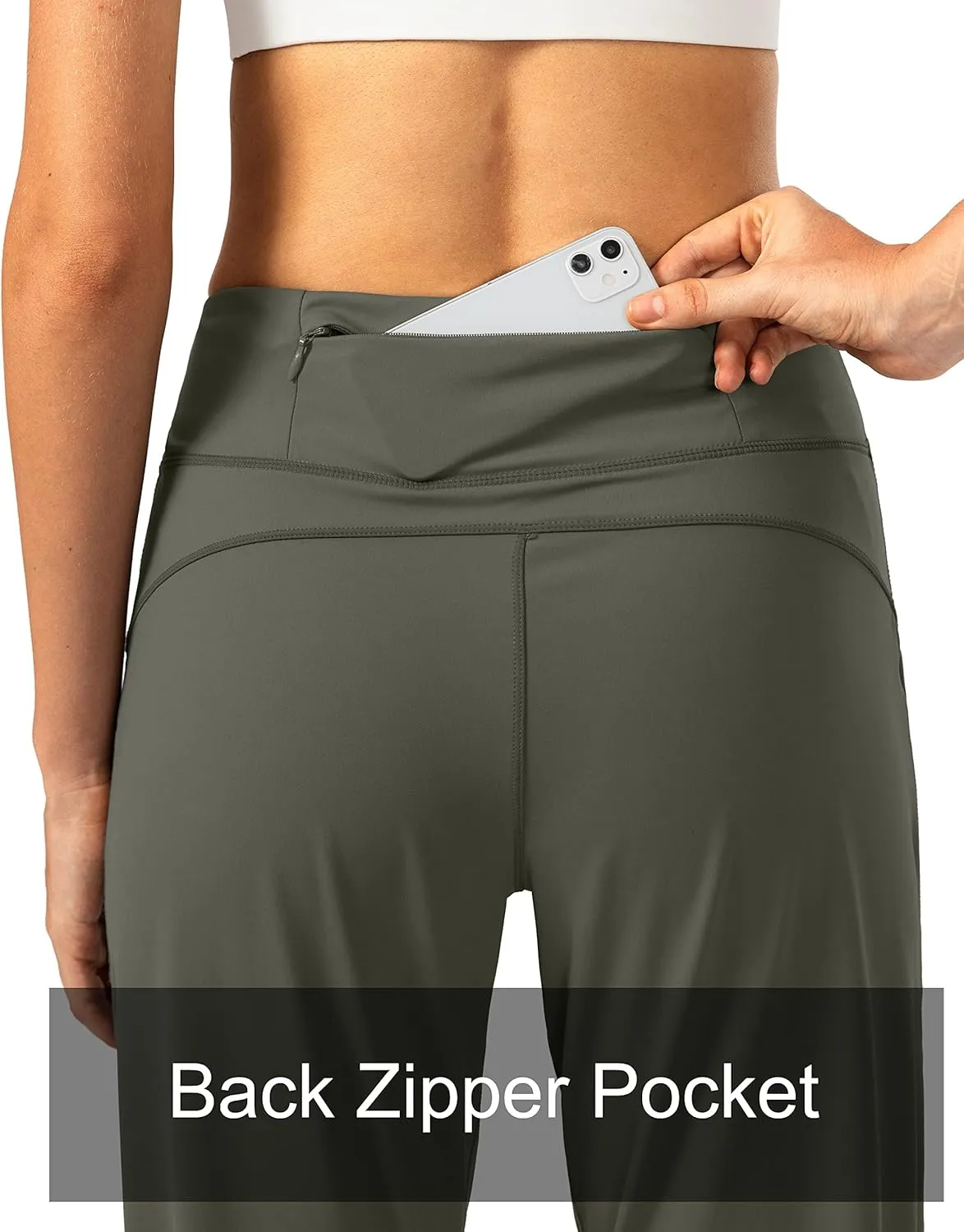 Soothfeel Women's Joggers with Zipper Pockets High Waisted Athletic Workout Yoga Pants Joggers for Women