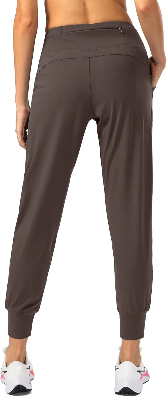 Soothfeel Women's Joggers with Zipper Pockets High Waisted Athletic Workout Yoga Pants Joggers for Women