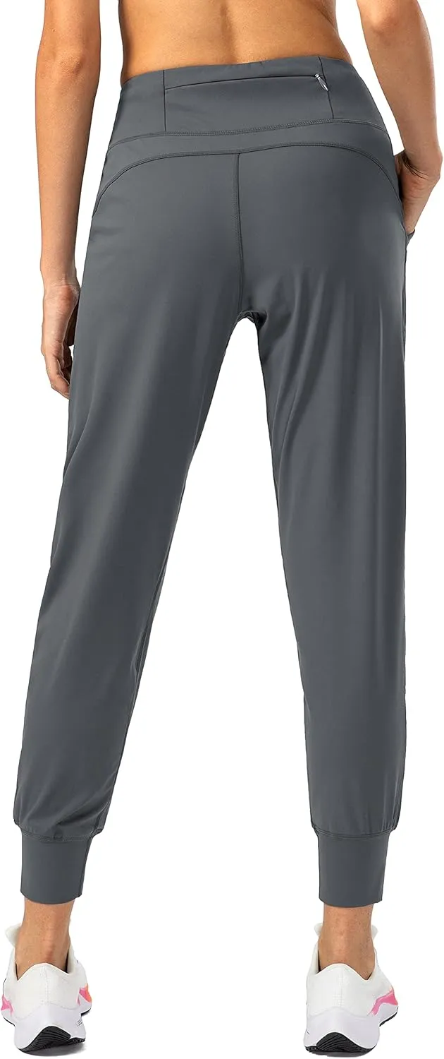 Soothfeel Women's Joggers with Zipper Pockets High Waisted Athletic Workout Yoga Pants Joggers for Women