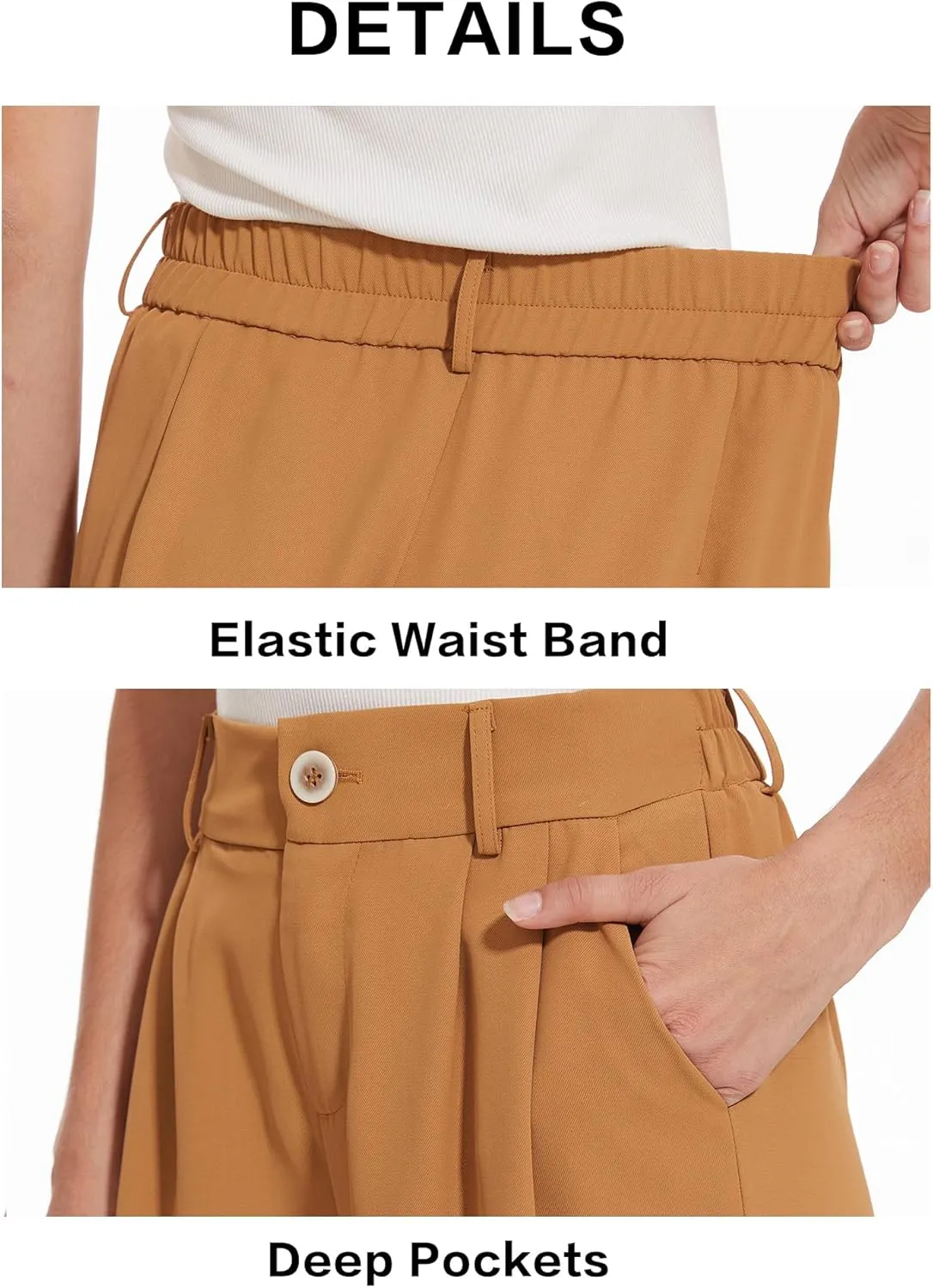 Spicy Sandia Women Wide Leg Dress Pants High Elastic Waisted Work Trousers Office Business Casual Dressy Slacks