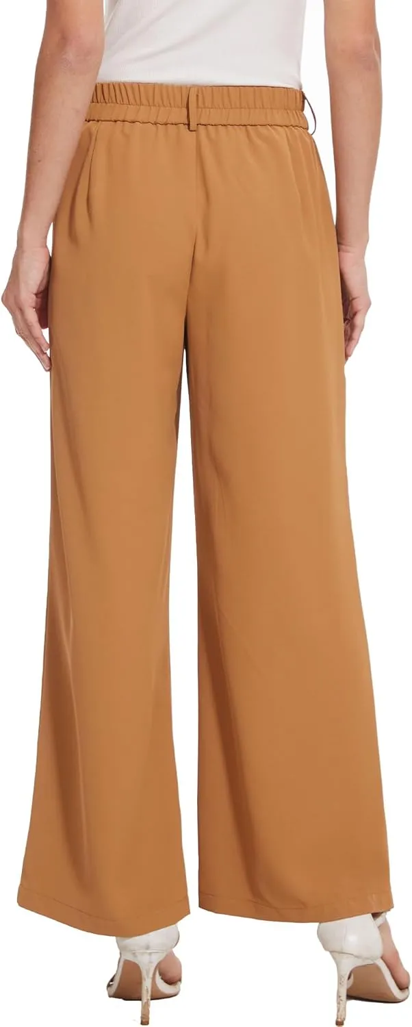Spicy Sandia Women Wide Leg Dress Pants High Elastic Waisted Work Trousers Office Business Casual Dressy Slacks