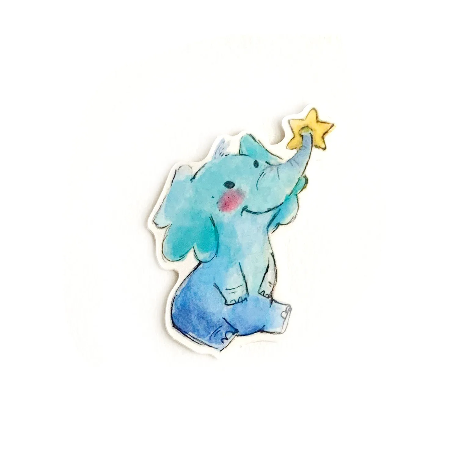 Starry Elephant Vinyl Sticker