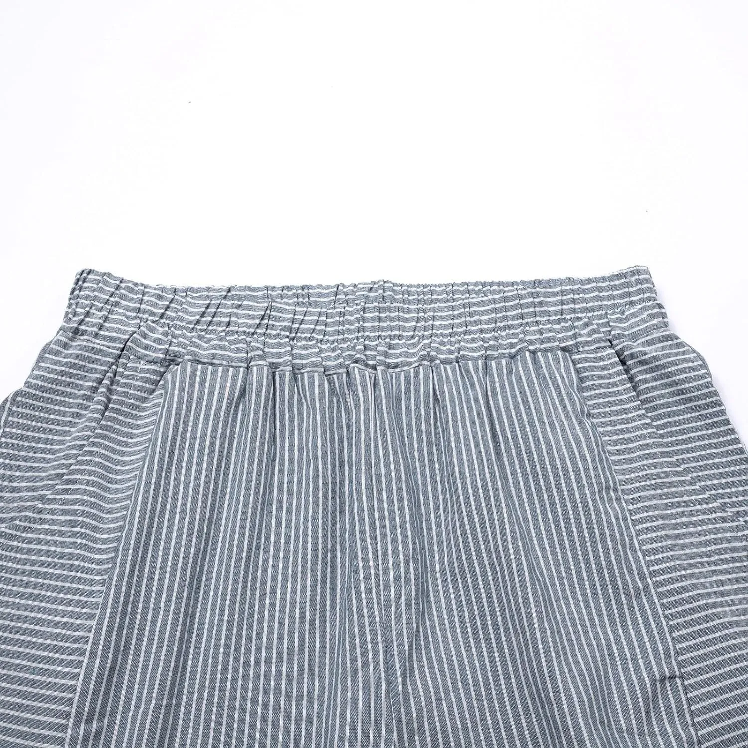 Striped Linen Pants for Women 2025, Trendy Spring Summer Casual Pants High Waist Straight Leg Trousers with Pockets