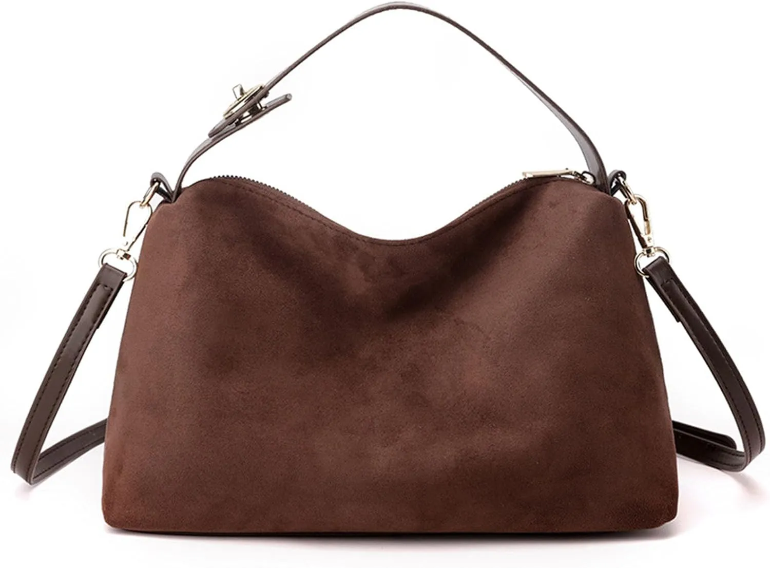 Suede Handbags for Women Suede Slouchy Hobo Shoulder Bags for Women Crossbody Bags with Adjustable Strap Satchel Purse