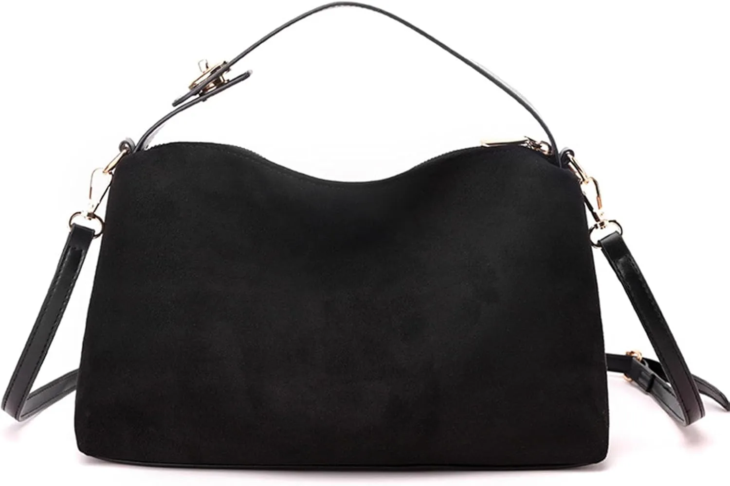 Suede Handbags for Women Suede Slouchy Hobo Shoulder Bags for Women Crossbody Bags with Adjustable Strap Satchel Purse