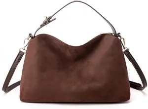 Suede Handbags for Women Suede Slouchy Hobo Shoulder Bags for Women Crossbody Bags with Adjustable Strap Satchel Purse