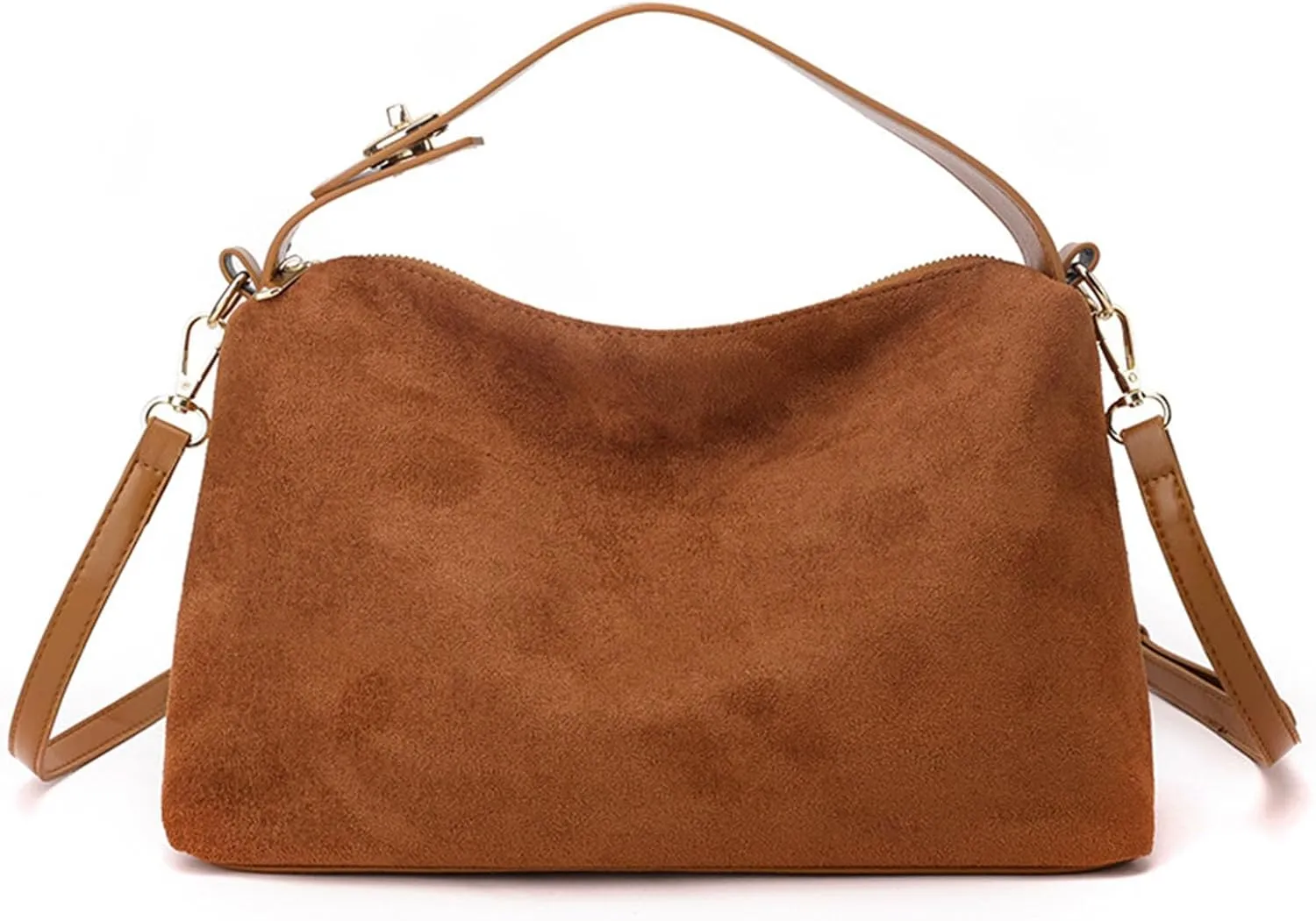 Suede Handbags for Women Suede Slouchy Hobo Shoulder Bags for Women Crossbody Bags with Adjustable Strap Satchel Purse
