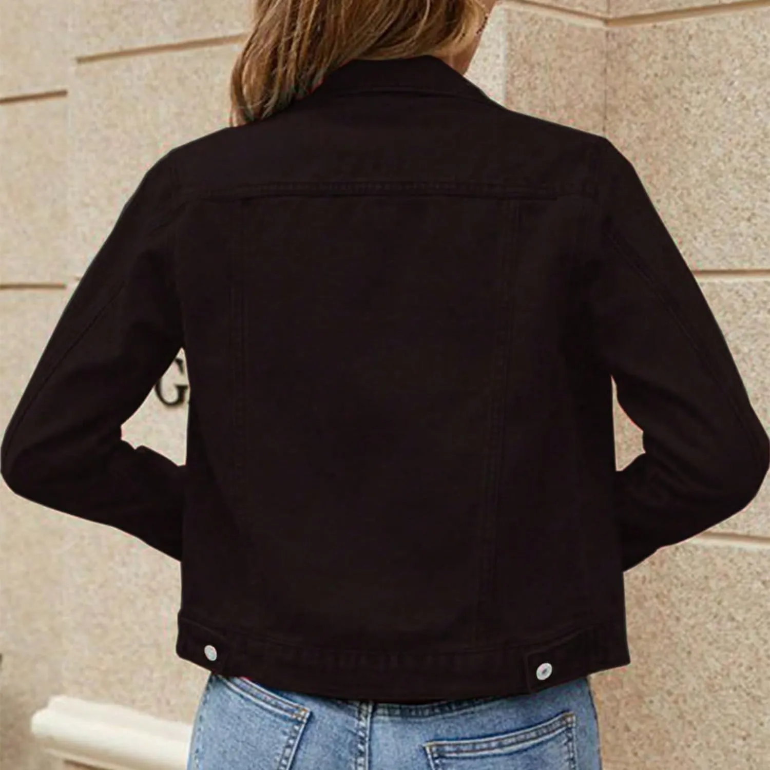 Summer Jean Jacket Women Lightweight Button Down Womens Distressed Denim Shacket Long Sleeve