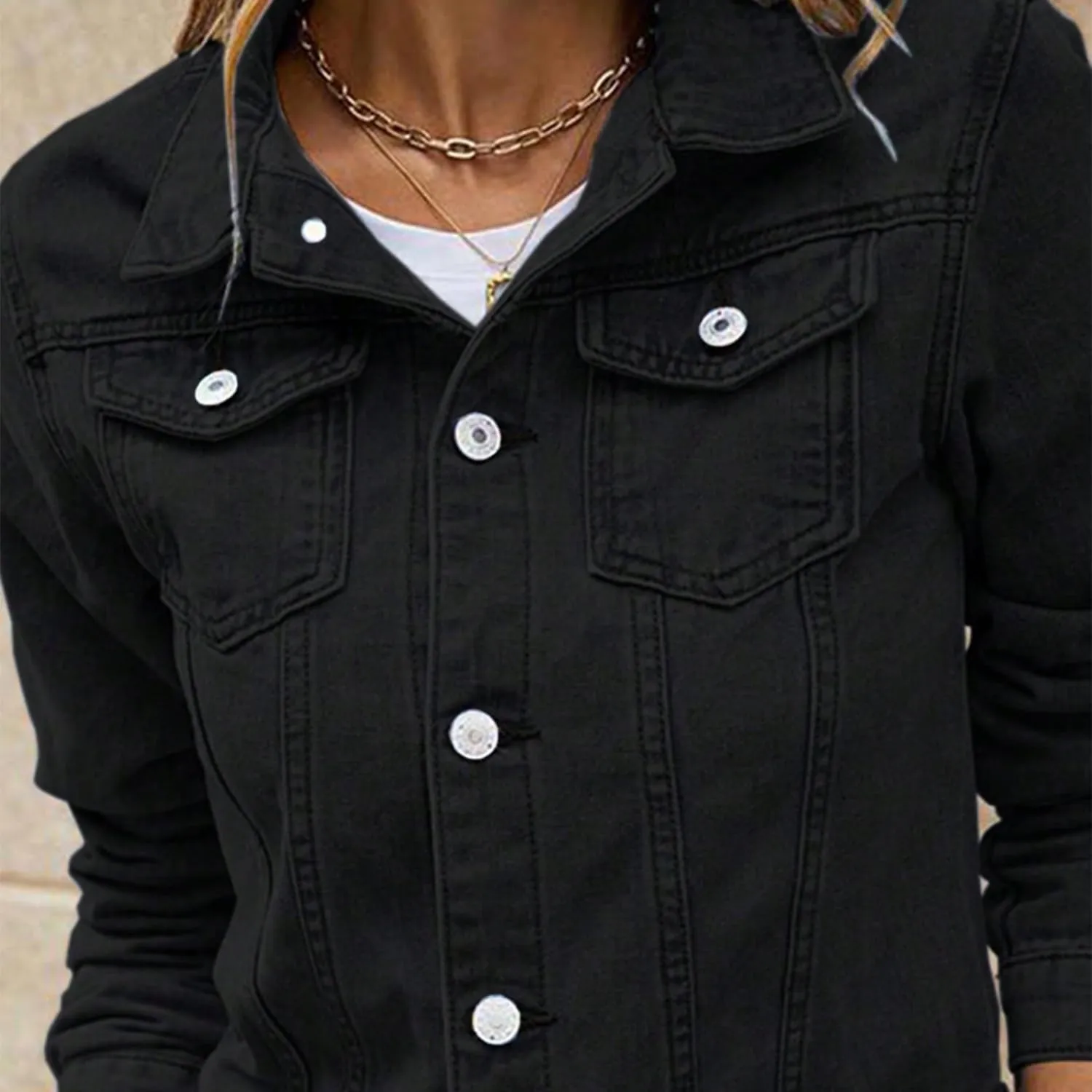 Summer Jean Jacket Women Lightweight Button Down Womens Distressed Denim Shacket Long Sleeve