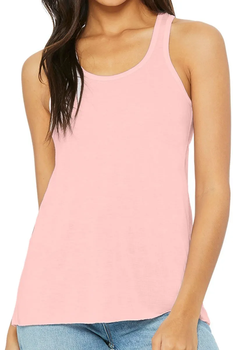Summer Vibes Tie Dye Flowy Racerback Tank