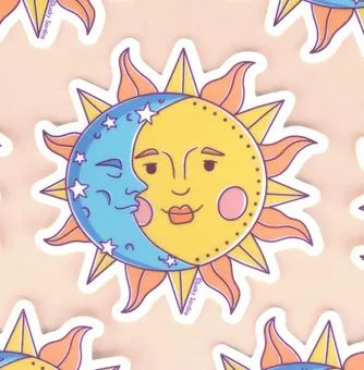 Sun and Moon Sticker