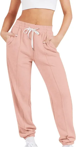 Sweatpants for Women Baggy Joggers High Waist Drawstring Bottoms Casual Track Pants Workout Trousers with Pockets