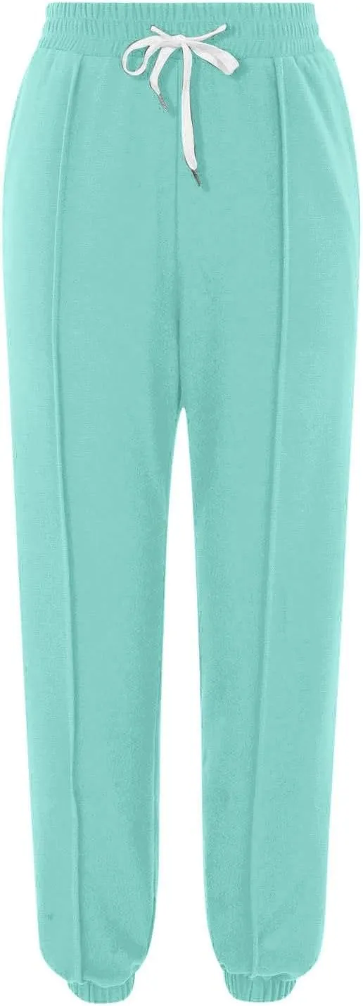 Sweatpants for Women Baggy Joggers High Waist Drawstring Bottoms Casual Track Pants Workout Trousers with Pockets