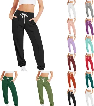 Sweatpants for Women Baggy Joggers High Waist Drawstring Bottoms Casual Track Pants Workout Trousers with Pockets