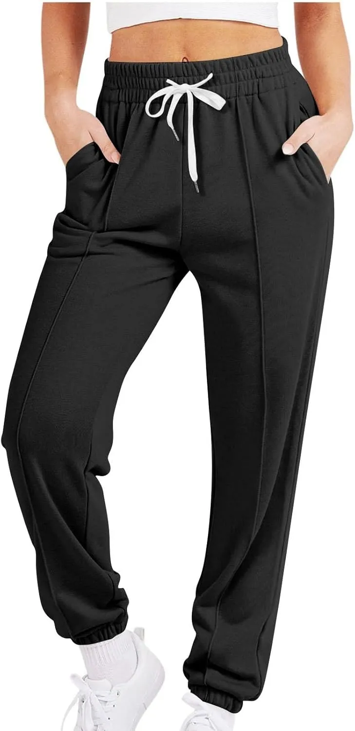 Sweatpants for Women Baggy Joggers High Waist Drawstring Bottoms Casual Track Pants Workout Trousers with Pockets