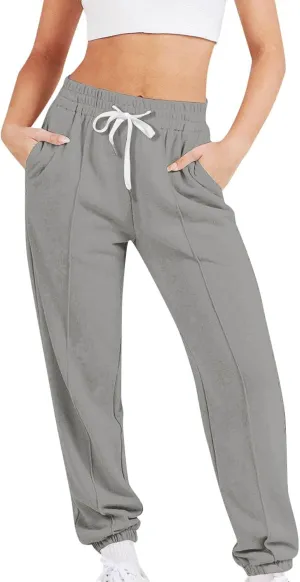 Sweatpants for Women Baggy Joggers High Waist Drawstring Bottoms Casual Track Pants Workout Trousers with Pockets