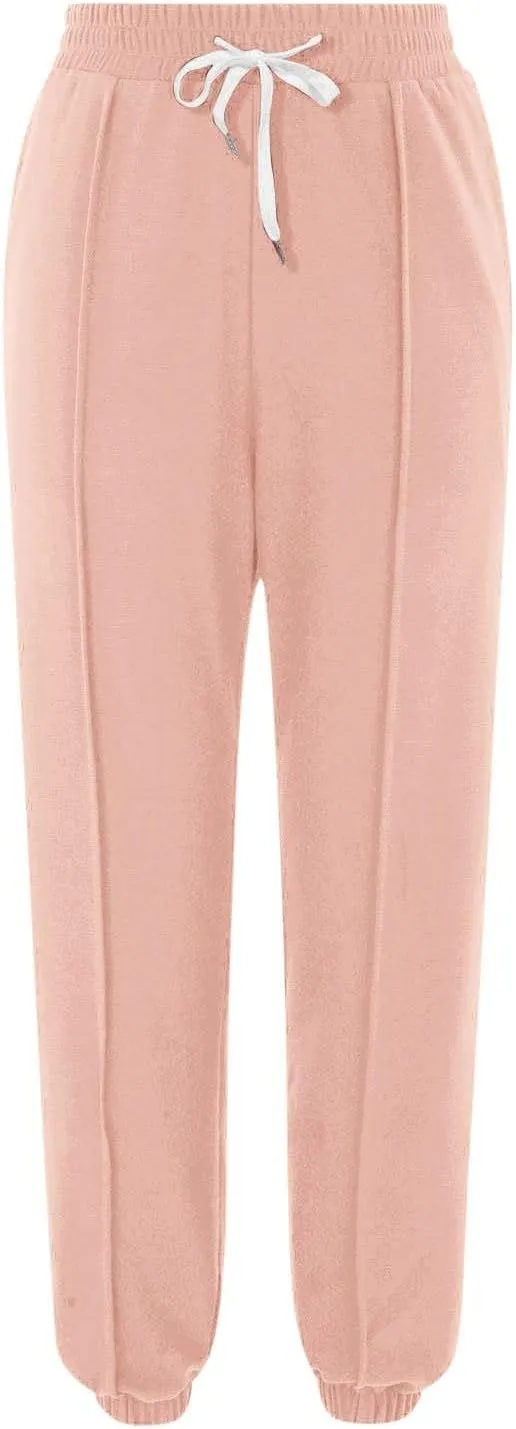 Sweatpants for Women Baggy Joggers High Waist Drawstring Bottoms Casual Track Pants Workout Trousers with Pockets