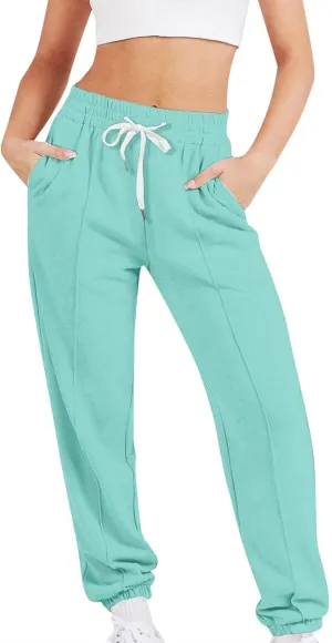 Sweatpants for Women Baggy Joggers High Waist Drawstring Bottoms Casual Track Pants Workout Trousers with Pockets