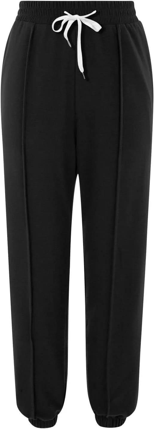 Sweatpants for Women Baggy Joggers High Waist Drawstring Bottoms Casual Track Pants Workout Trousers with Pockets