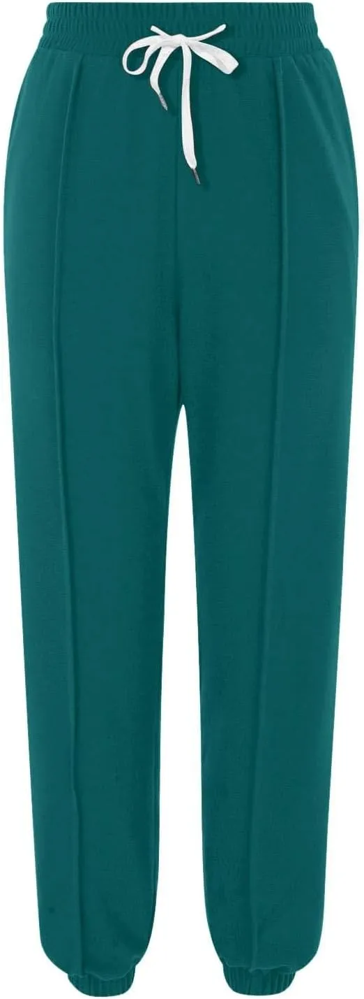 Sweatpants for Women Baggy Joggers High Waist Drawstring Bottoms Casual Track Pants Workout Trousers with Pockets