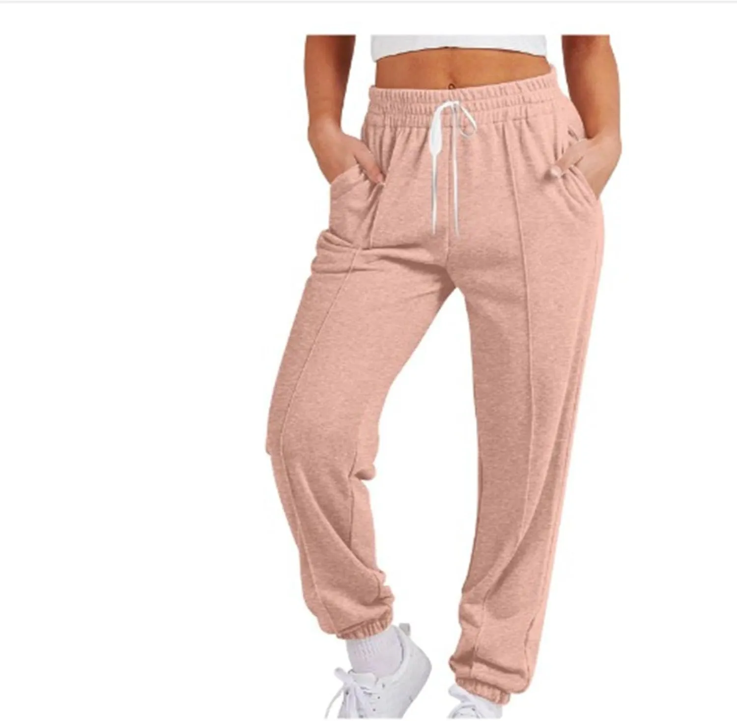 Sweatpants for Women Baggy Joggers High Waist Drawstring Bottoms Casual Track Pants Workout Trousers with Pockets