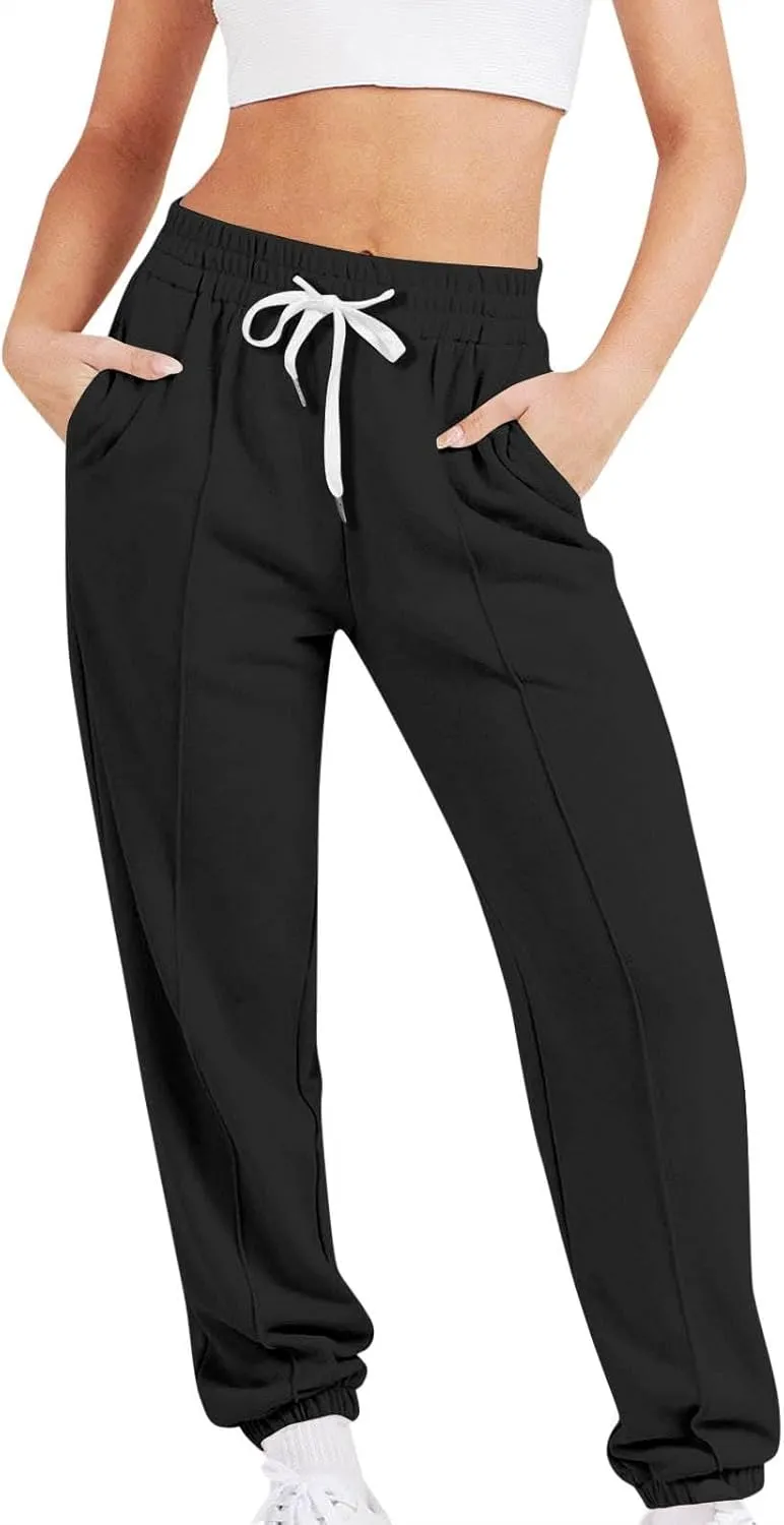Sweatpants for Women Baggy Joggers High Waist Drawstring Bottoms Casual Track Pants Workout Trousers with Pockets