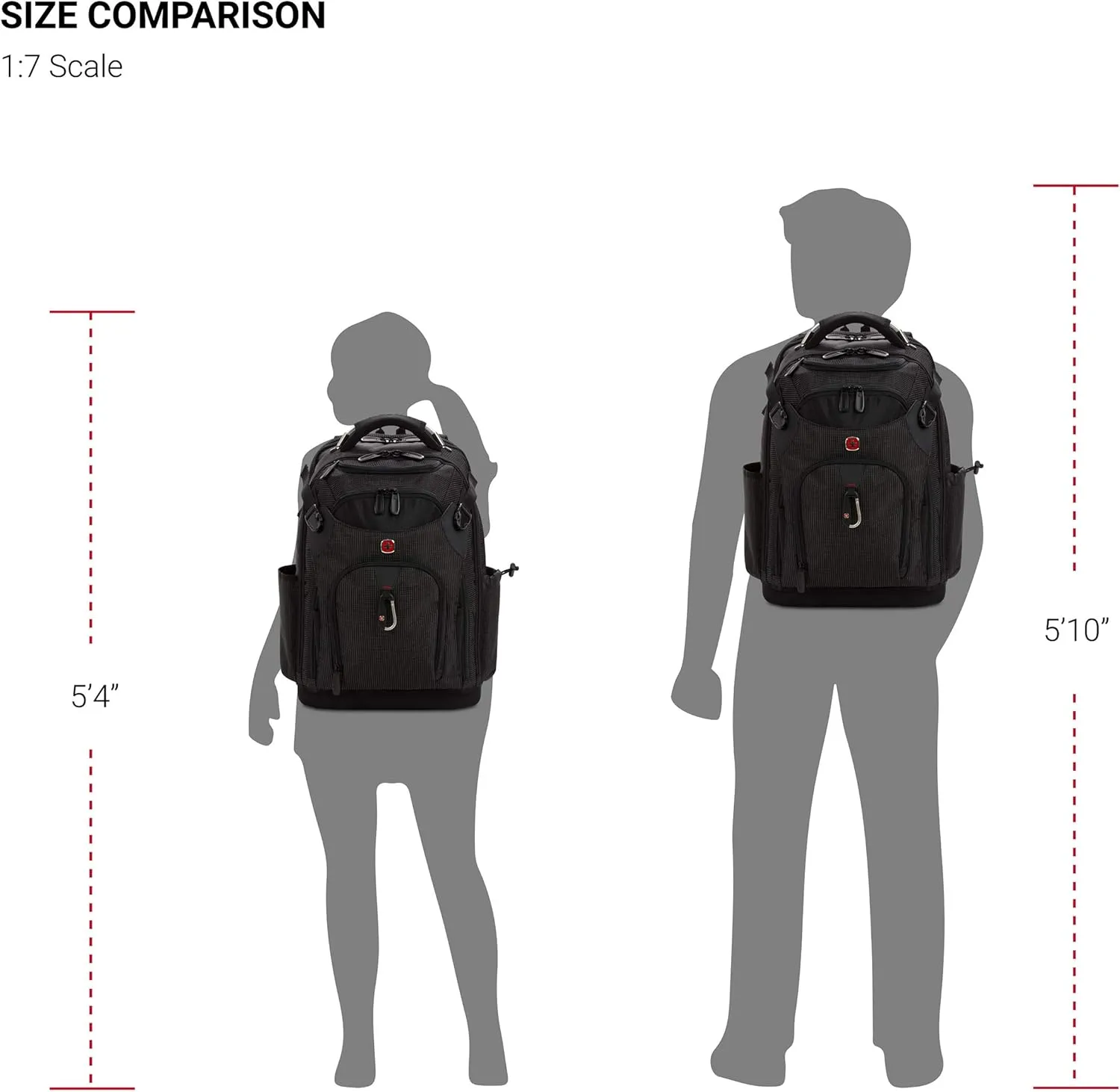 SwissGear Tool Bag Backpack, Fits Up to 17-Inch Laptop, Work Pack PRO, Black