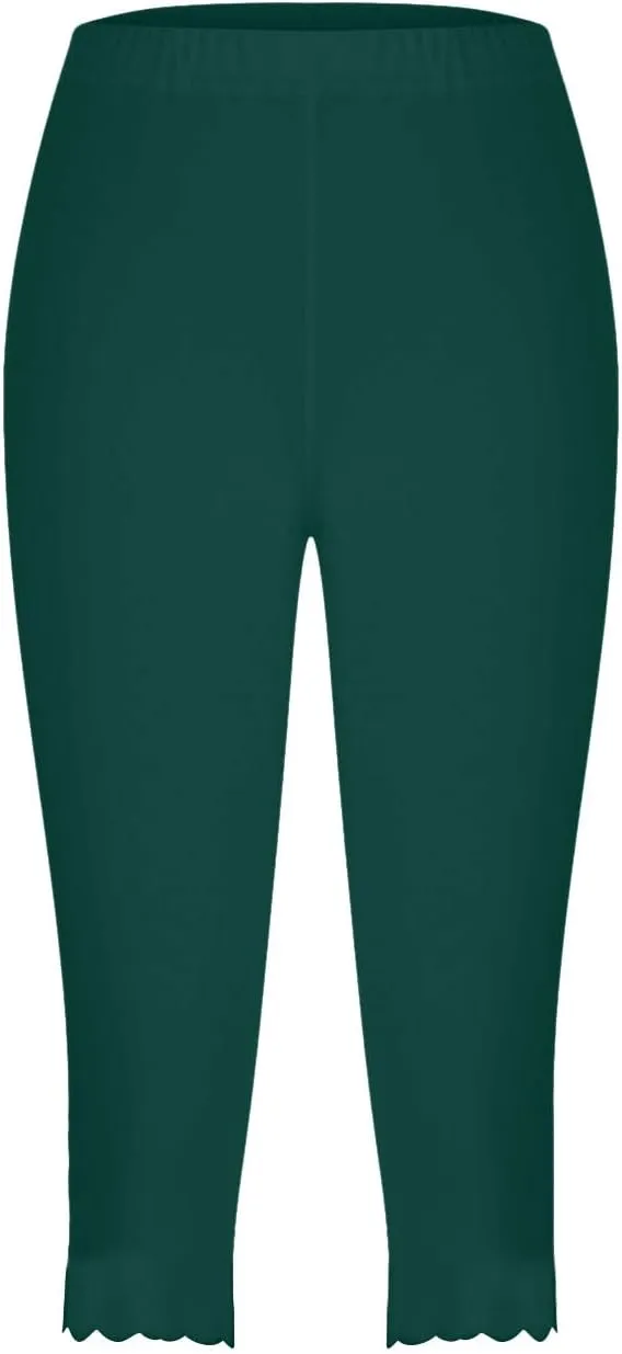 TARIENDY Capri Leggings for Women 2025 Trendy High Waist Workout Pants Tummy Control Loose Comfy Yoga Sweatpants Trouser
