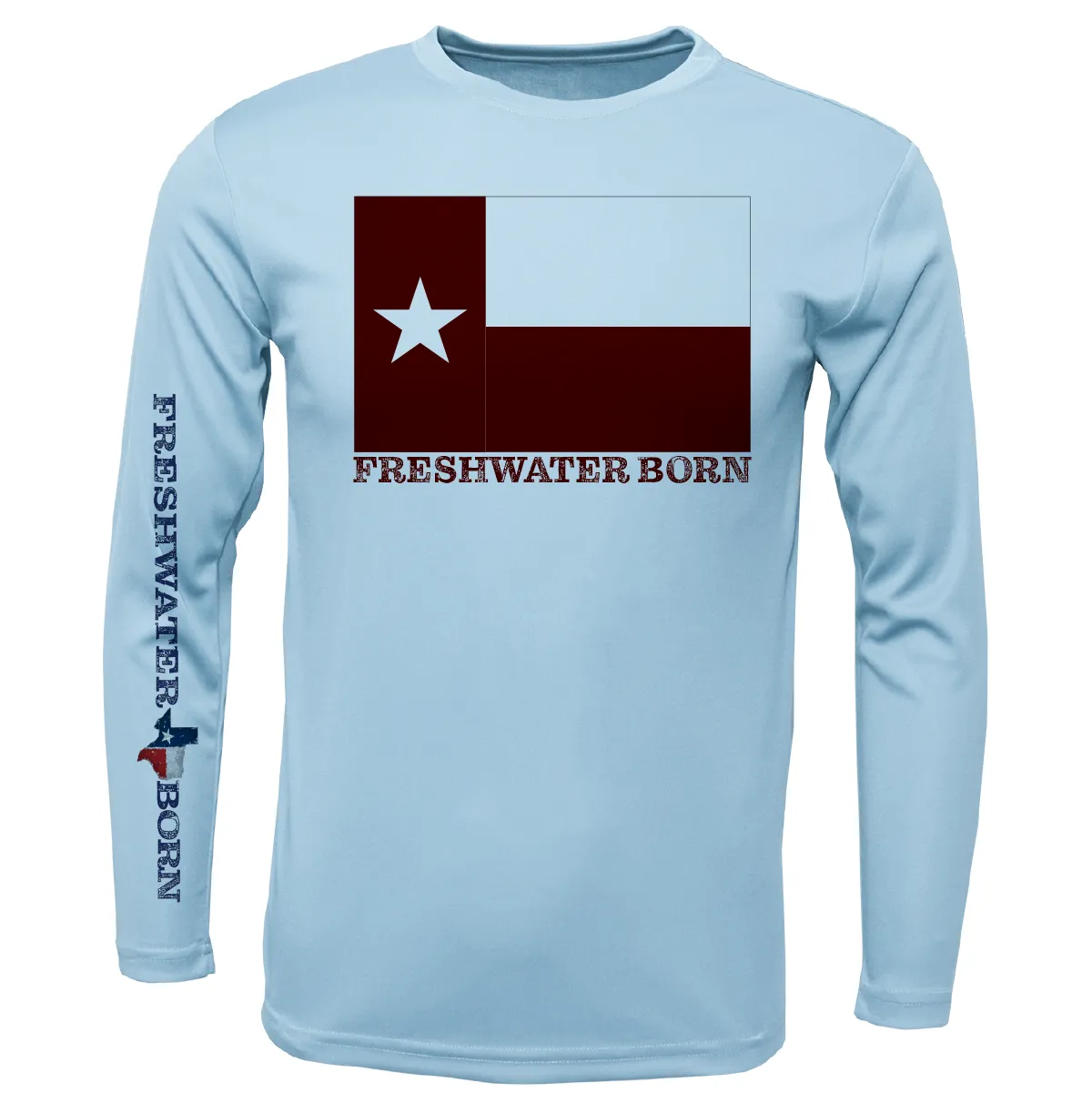 Texas A&M Edition Freshwater Born Boy's Long Sleeve UPF 50  Dry- Fit Shirt