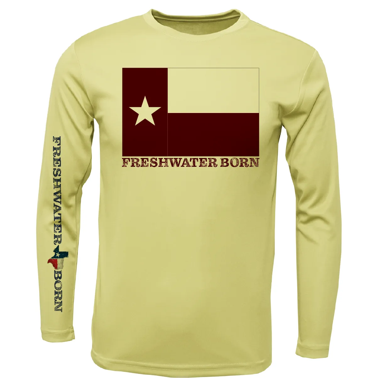Texas A&M Edition Freshwater Born Boy's Long Sleeve UPF 50  Dry- Fit Shirt
